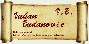 Vukan Budanović vizit kartica